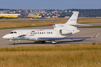 A Dassault Falcon 7X of VW Air Services with the registration D-AGBG at Stuttgart Airport