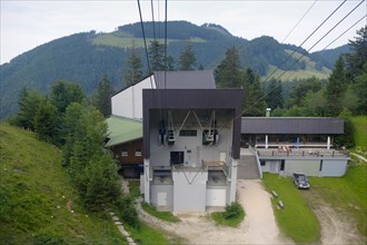 View from the gondola of the Hochfellnbahn