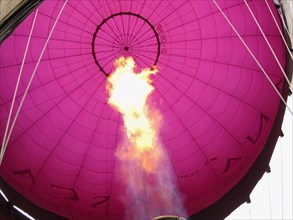 Launch of hot air balloon