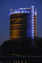 Gasometer at the Rhine-Herne-Canal in Oberhausen