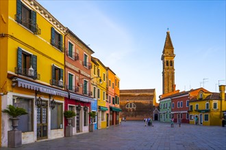 View of colorful houses