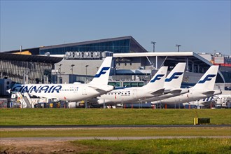 Airbus A320 aircraft of Finnair at Helsinki Airport
