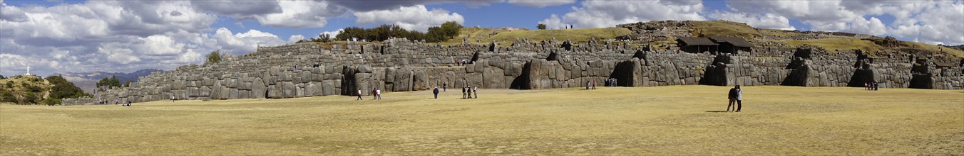 Fortress walls of the Inca ruins Sacsayhuaman