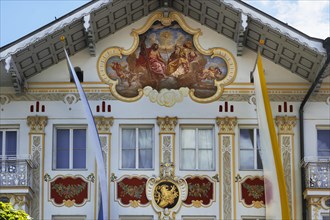 Facade with Lueftlmalerei and flags