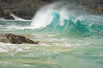 Crashing wave on the na pali coast