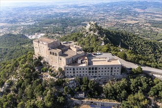 Aerial view Santuari de Sant Salvador monastery