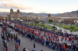Parade around the Plazade Armas on the eve of Inti Raymi