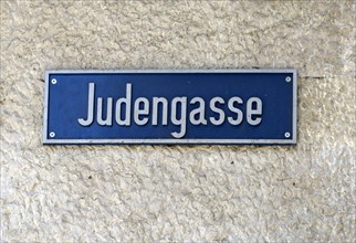 Street sign JUDENGASSE