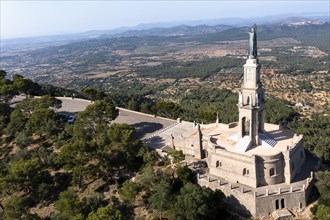 Aerial view Santuari de Sant Salvador monastery