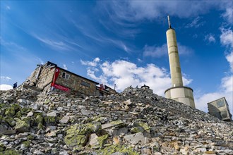 Summit installation on Gausta or Gaustatoppen highest mountain in Norway