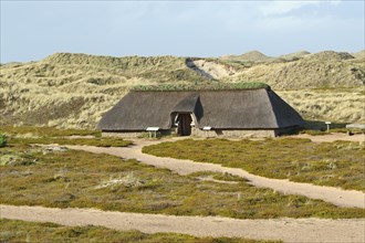 Iron Age house in dune landscape