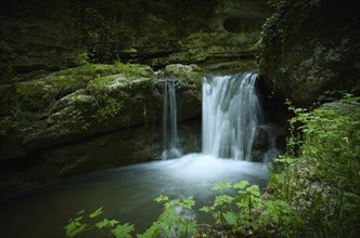 Waterfall on the meditation path in the Verenaschlucht