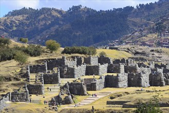 Fortress walls of the Inca ruins Sacsayhuaman