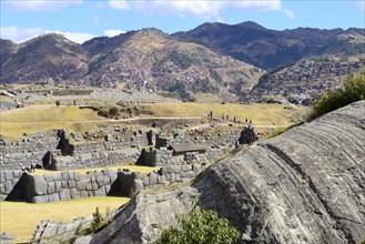 View from the Inca ruins Sacsayhuaman to the city