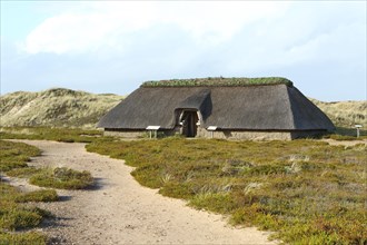 Iron Age house in dune landscape