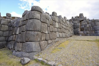 Fortress walls in the Inca ruins Sacsayhuaman