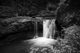 Waterfall on the meditation path in the Verenaschlucht
