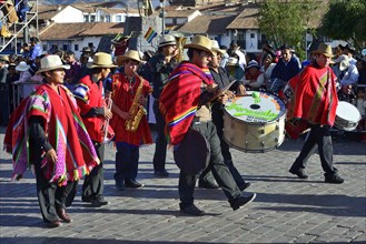 Musilkapelle at the parade on the eve of Inti Raymi