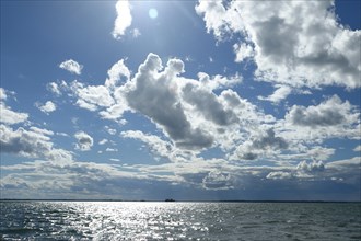 Cloudy sky over the Saint Lawrence River