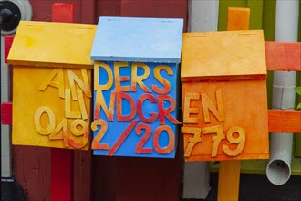Colorful mailboxes in Vimmerby