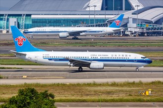 A China Southern Airlines Boeing 737-800 aircraft with registration number B-5300 at Guangzhou Airport