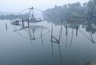 Chinesische Fischernetze : Backwaters of Cherai