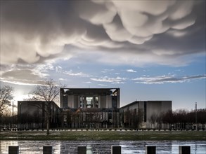 Mammatus clouds over the chancellor's office