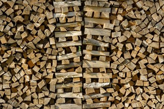 Stacked logs