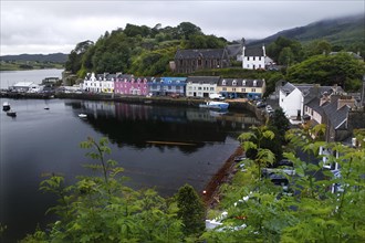 Colourful houses at the harbour of Portree