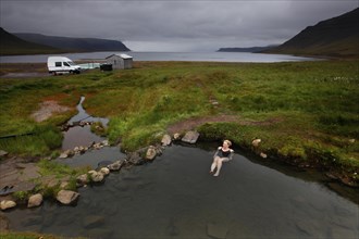 Natural pool at fjord