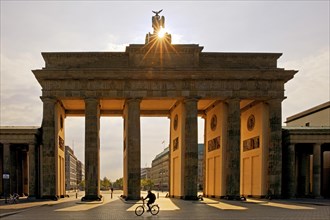 Brandenburg Gate early morning backlit