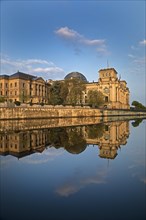 Reichstag with Spree river in morning light