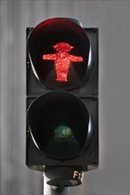 Pedestrian traffic light with red eastern traffic light man Stoppi by Karl Peglau