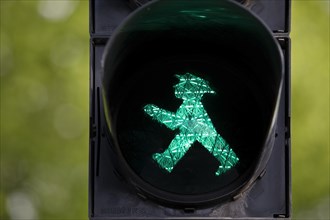Pedestrian traffic light with green eastern traffic light man Galoppo by Karl Peglau