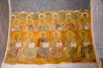 A fresco from the Dmitrievsky Cathedral in Vladimir