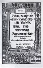 Title and opening page of the first complete edition of Luther's translation of the Bible