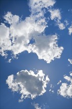 Beautiful white spring clouds in blue sky