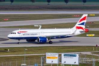 A British Airways Airbus A320neo with registration G-TTNK at Munich Airport