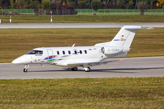 A Pilatus PC-24 aircraft of VW Air Services with the registration D-CVAA at Munich Airport
