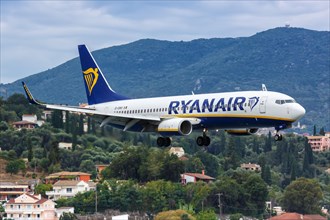 A Ryanair Boeing 737-800 with the registration EI-DWS at Corfu Airport