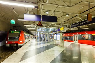 S-Bahn station Deutsche Bahn at Munich Airport