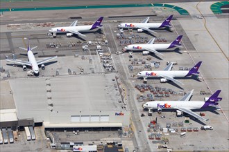 FedEx Express aircraft at Los Angeles airport