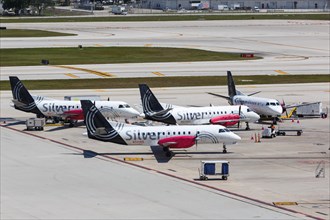 Saab 340 aircraft of Silver Airways at Fort Lauderdale airport
