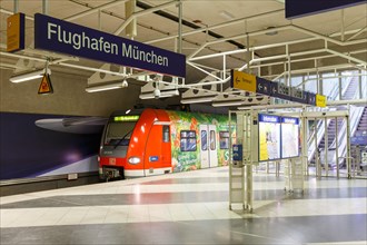 S-Bahn station Deutsche Bahn at Munich Airport