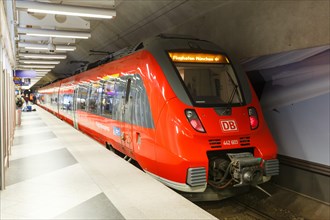 Regional train UeFEX at Deutsche Bahn station at Munich Airport