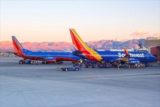 Boeing 737-700 aircraft of Southwest Airlines at Las Vegas airport