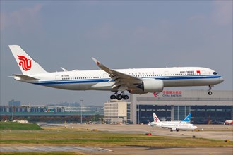 An Air China Airbus A350-900 with registration number B-1082 at Shanghai Hongqiao Airport