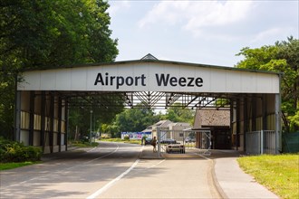 Entrance of the airport Niederrhein Weeze