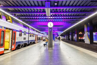 Siemens Desiro Double Deck double-decker train S-Bahn in Zurich Airport station