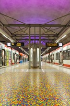 Light rail metro underground station Unionstrasse station in Dortmund